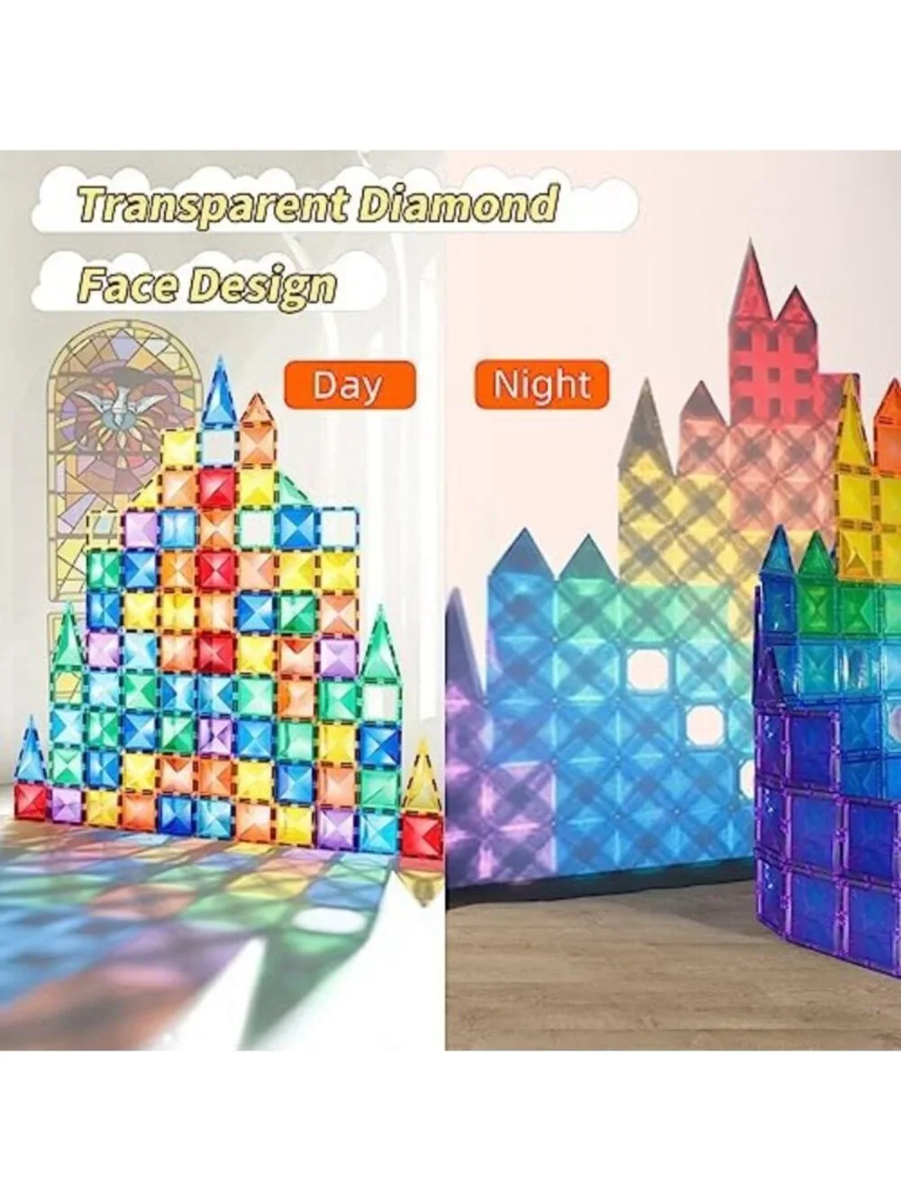 64PCS Magnetic Building Tiles for Kids 3+ | Creative STEM Toys & Educational Fun